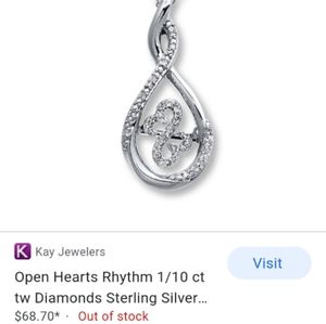 Kay Jewelers Open Heart Necklace | Poshmark